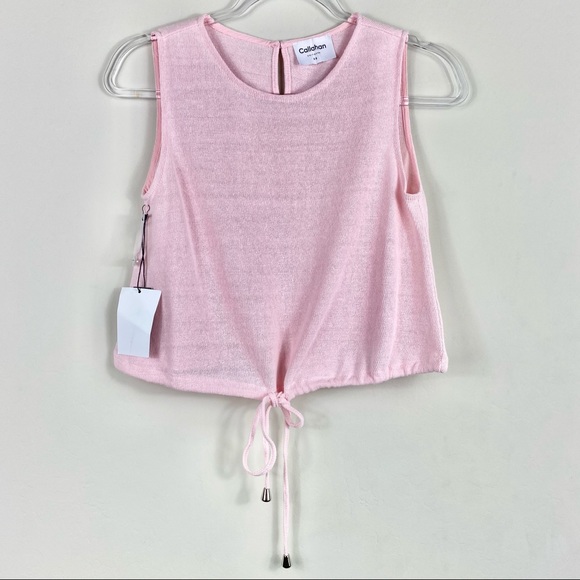 Callahan Sleeveless Draw String Crop Top - Picture 2 of 7